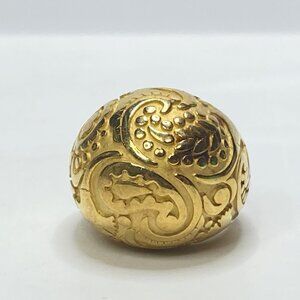 Carrera y Carrera Aqua collection 18k Yellow Paisley Design Dome vintage JR1115